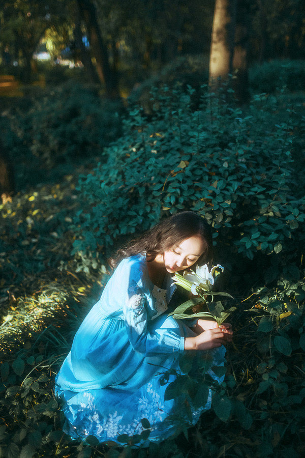 唯美小清新森系女生伤感意境写真