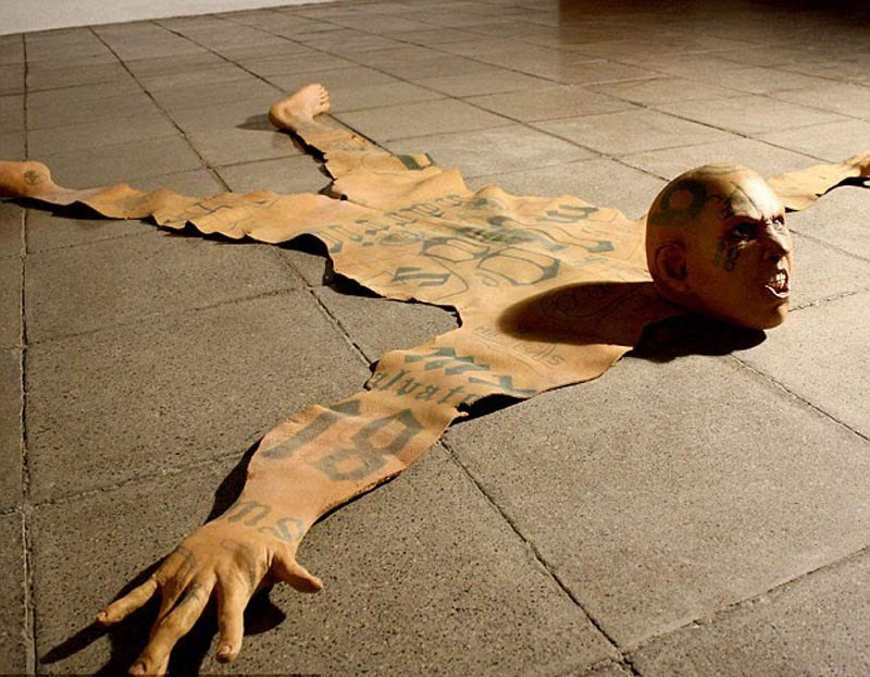 墨西哥艺术家制作恐怖人皮地毯 呼吁抵制暴力