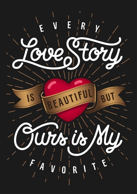 一组关于爱关于love的平面字体海报设计作品
