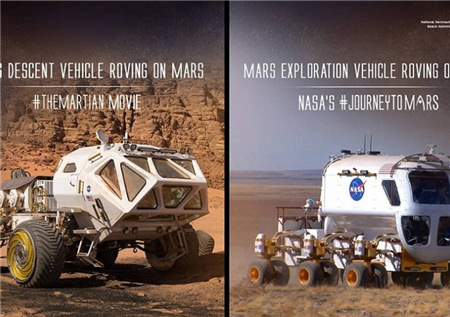 右图是美国宇航局在地球上测试的火星探测车