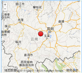 云南省双柏县发生36级地震 震源深度10千米