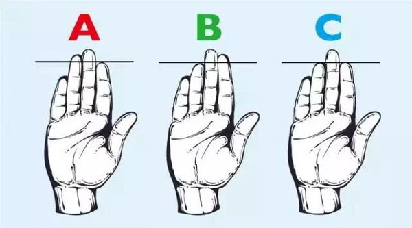 你的手指里,哪个长度仅次于中指?