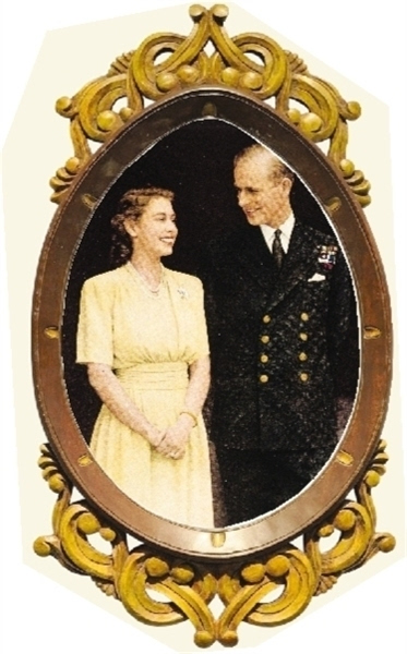 年轻时的英女王与丈夫 东方ic供图