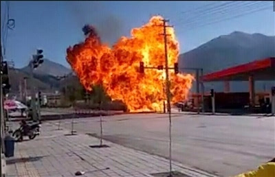 松山湖加油站爆炸图片