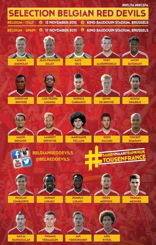 比利时球员名单图片图片