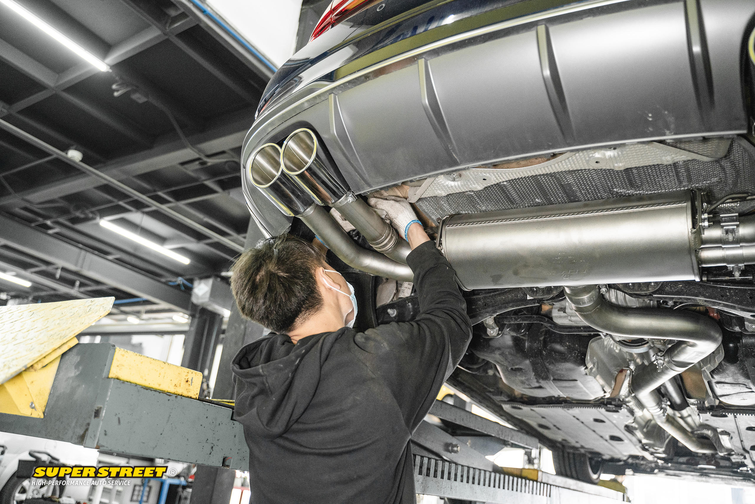 狼头排气奥地利手工制作,奥迪s3改装remus中尾段阀门排气