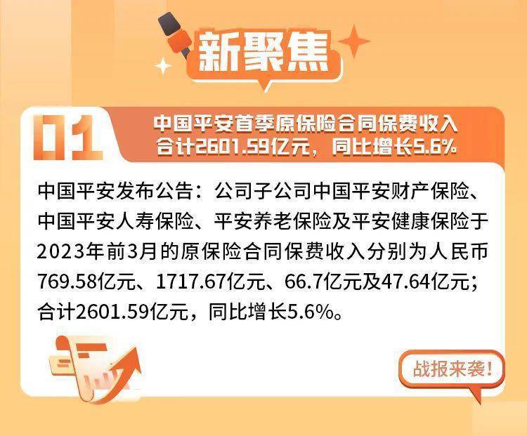 本周平安看点：一季度保费收入公布；这家子公司回港双重主要上市